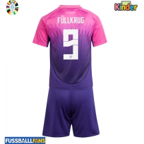 Deutschland Niclas Fullkrug #9 Auswärts Trikotsatz Kinder EM 2024 Kurzarm (+ Kurze Hosen)